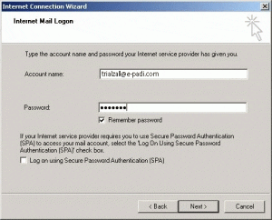 Username dan Password Email