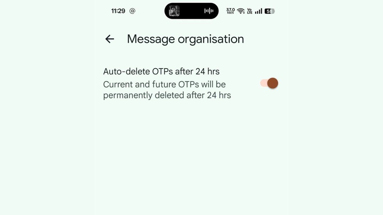 Auto delete otp step 3