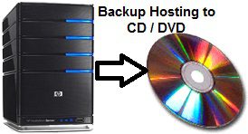 backup account hosting to cd dvd