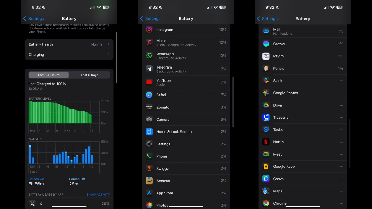 iPhone 16 battery cycle