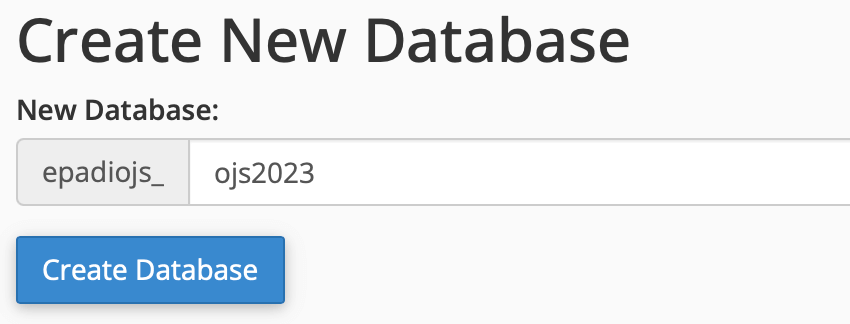 Create New Database MySQL cPanel - e-padi