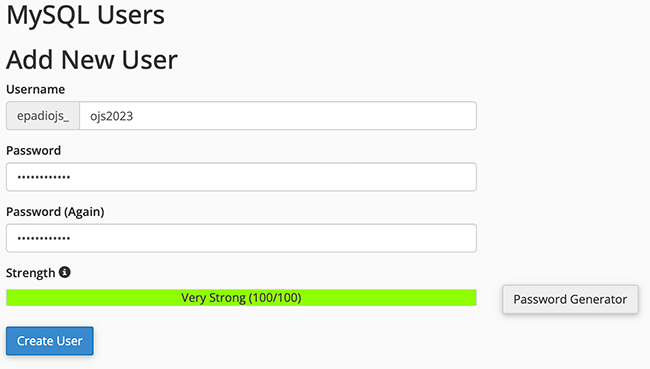 MySQL users database - e-padi