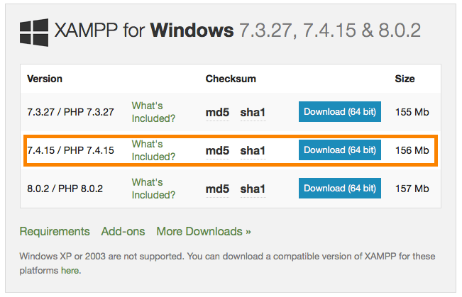 epadi halaman download xampp gratis