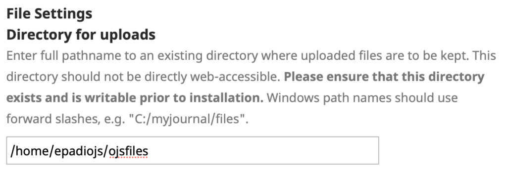 Setup OJS - File Setting by e-Padi hosting