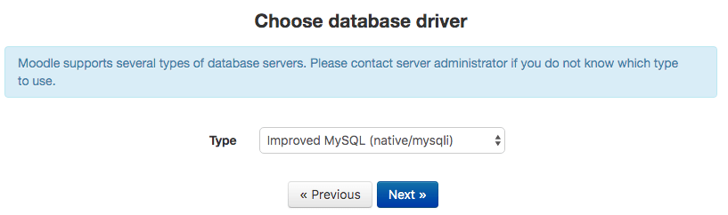 install moodle config mysql database