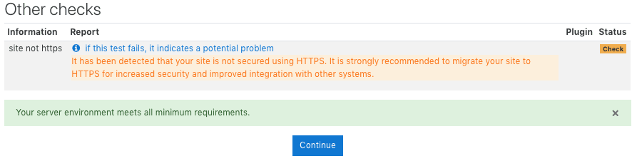 install moodle other checks