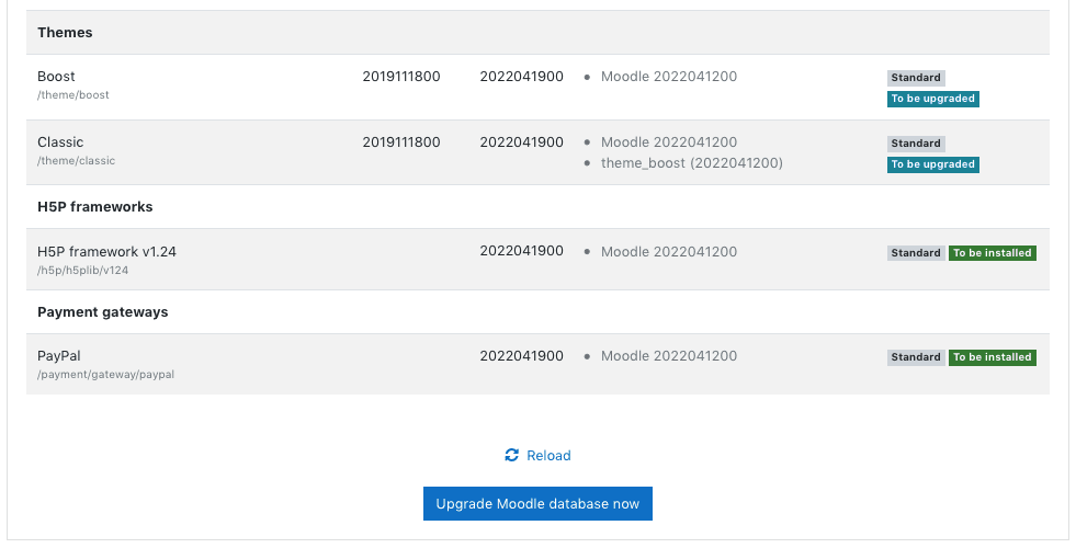 upgrade moodle plugins check bottom