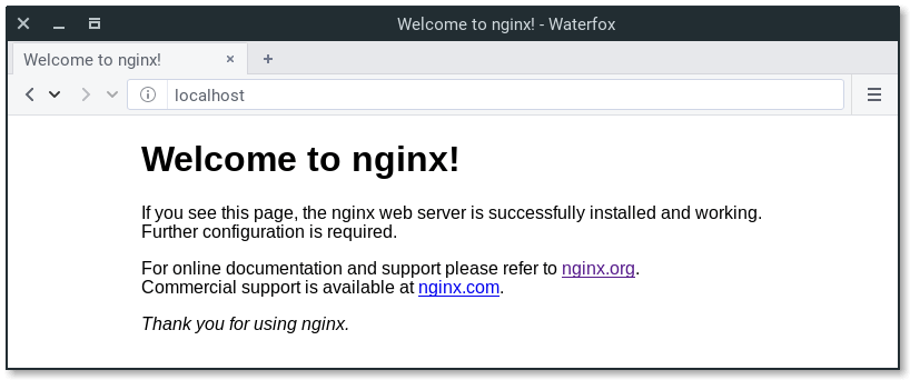 nginx default page by e-Padi