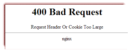 Solusi Nginx Error 400 Bad Request - Request Header Or Cookie Too Large